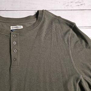 Magellan Classic Fit 3XL Four Button Green Thermal Shirt